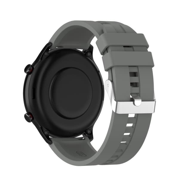 22mm silikoninen ranneke Amazfit-laitteille - Harmaa Silver grey