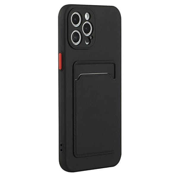 iPhone 14 Pro Max skal med korthållare - Svart Svart
