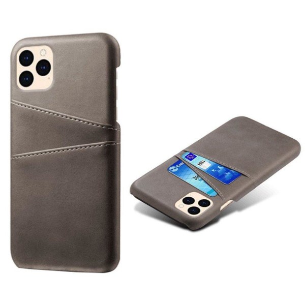 Dual Card iPhone 12 Pro & iPhone 12 cover - Sølv/Grå Silver grey