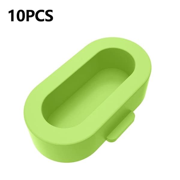 10Scratch Resistants Garmin Watch Charging Port Dust Plugs Silicone Protective Covers - Green Grön