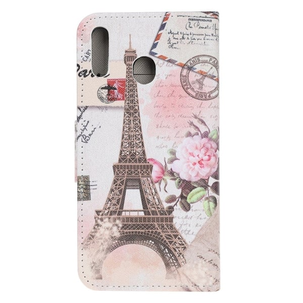 Samsung Galaxy A40 ristikkäistekstuuri nahkakotelo - Eiffel-Torni Multicolor