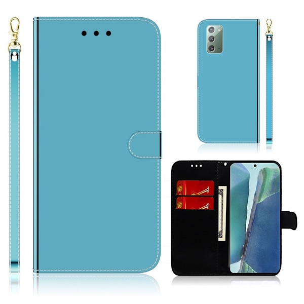 Mirror Samsung Galaxy Note 20 Flip Etui - Blå Blue