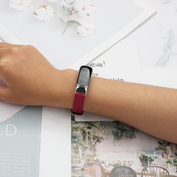 Fitbit Luxe aito nahkakellon hihna - Punainen / Koko: L Red