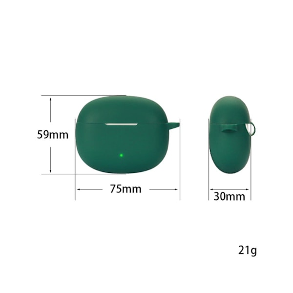 Honor Earbuds X3i silikoneetui med spænde - Matcha-Grøn Green