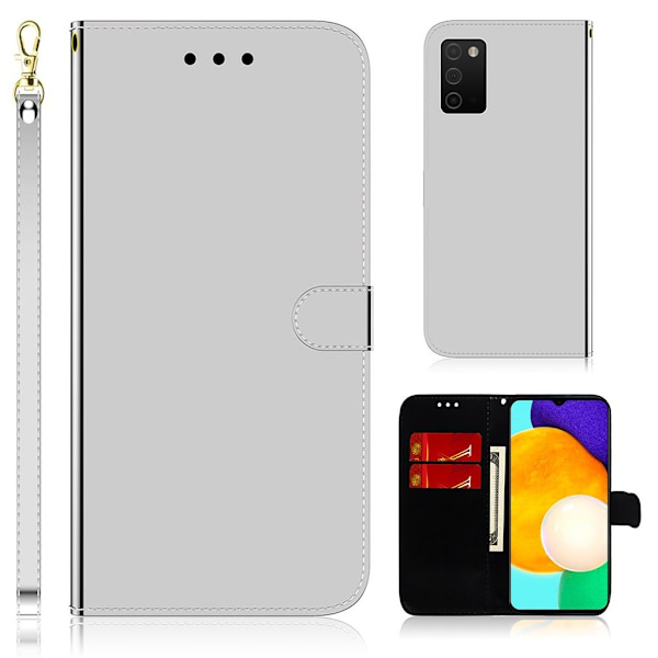 Mirror etui til Samsung Galaxy A03s - Sølv/Grå Silver grey