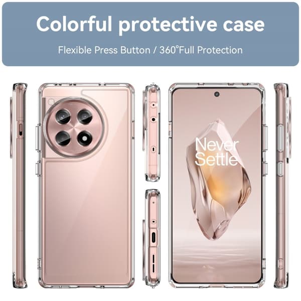 OnePlus 12R / OnePlus Ace 3 smart telefonskal i akryl - Transparent Transparent