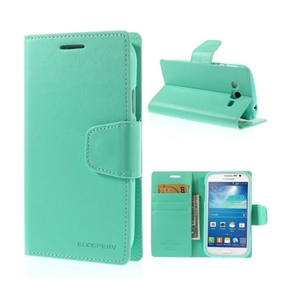 Mercury Sonata Samsung Galaxy Grand Neo Läder Flip Fodral - Cyan Grön