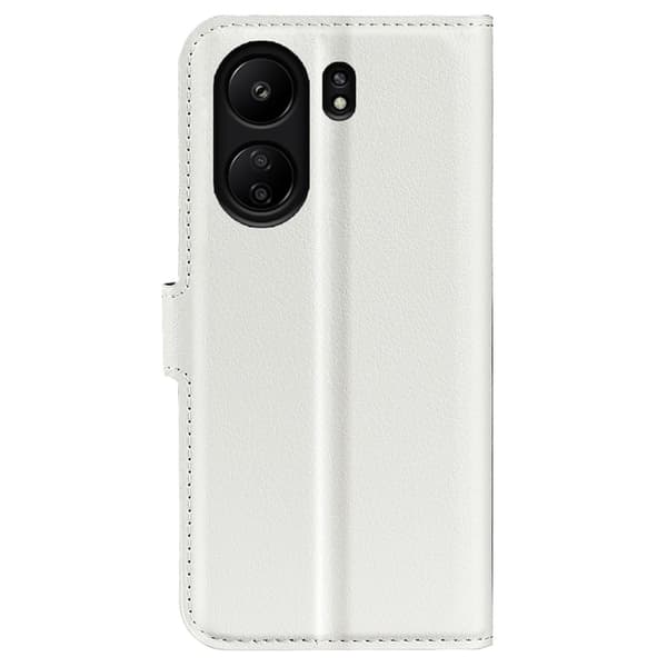 Klassisk Xiaomi Redmi 13C / Xiaomi Poco C65 flip etui - Hvid White