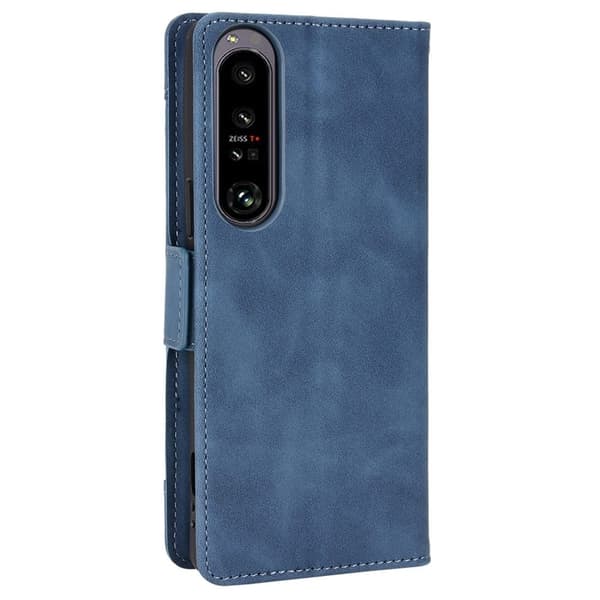 Modernt Sony Xperia 1 IV fodral med plånbok - Blå Blå
