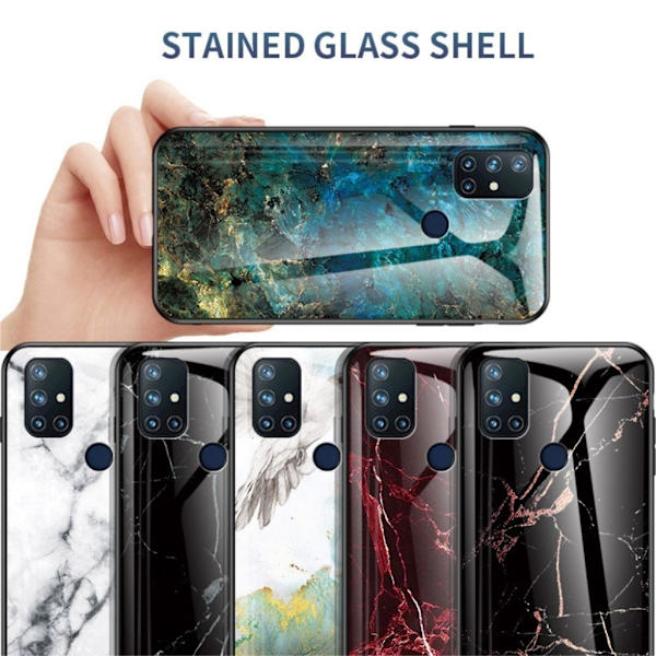 Fantasy marmor OnePlus Nord N10 5G cover - sort Black