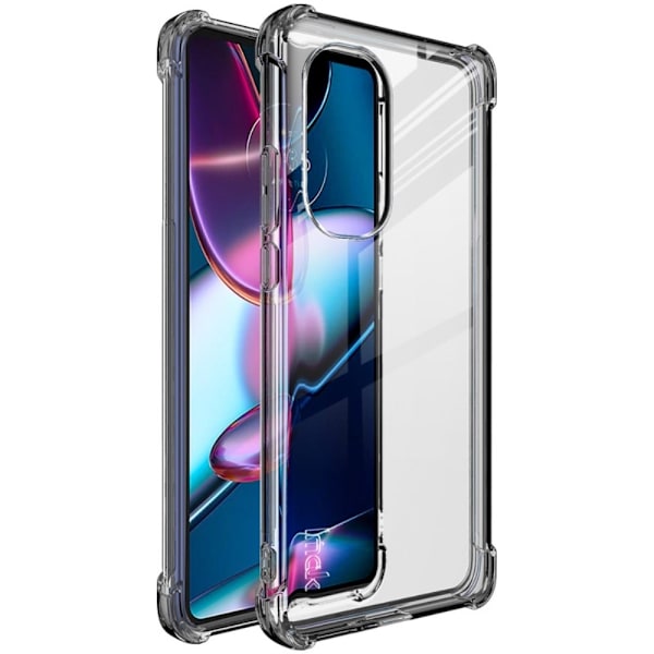 IMAK Airbag Cover til Motorola Moto Edge 2022 - Gennemsigtig Sort Black
