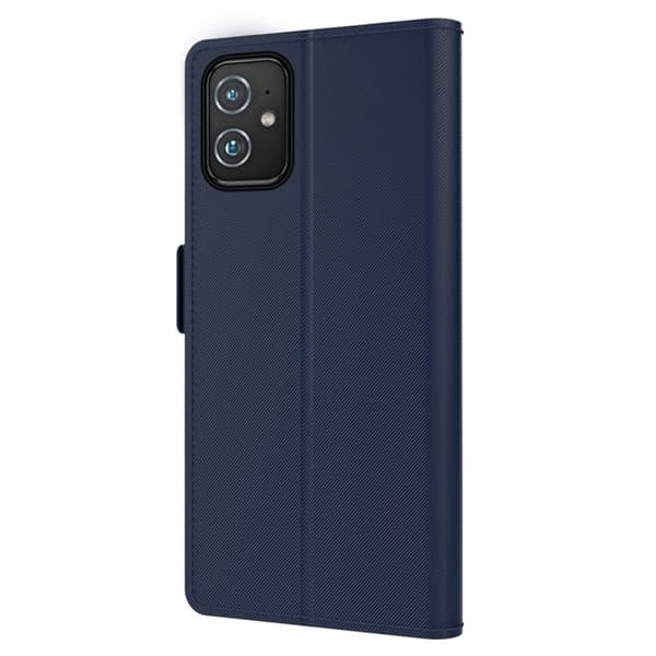 Phone Etui med Make-up Mirror og Slick Design til ASUS Zenfone 8 - Blå Blue