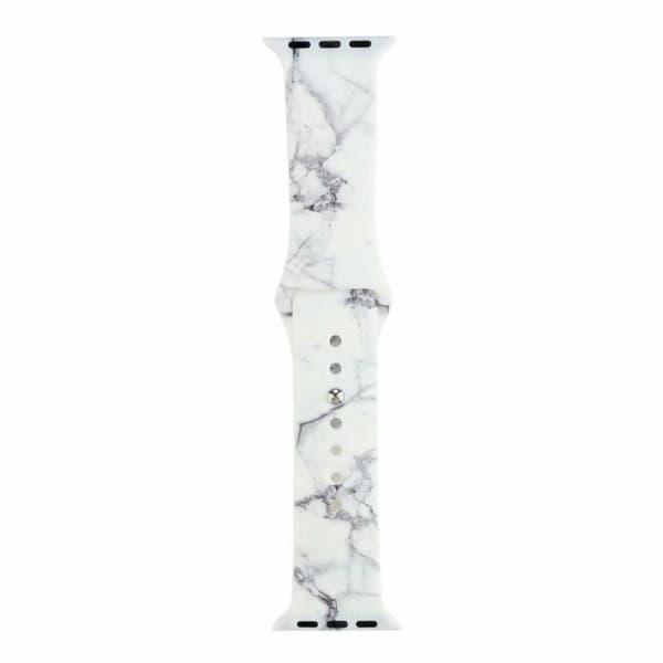 Apple Watch Series 6 / 5 44mm mönster silikon klockarmband - vit Vit
