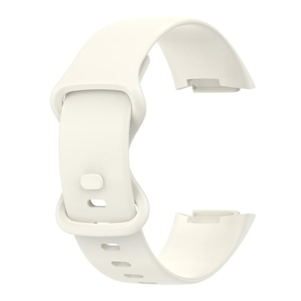 Fitbit Charge 5 simple TPU watch strap - Beige / Size: L Beige
