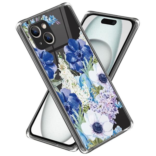Deco iPhone 15 kotelot - Kukkia Blue