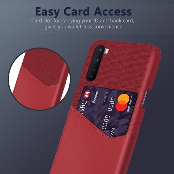 Bofink OnePlus Nord Card Cover - Rød Red