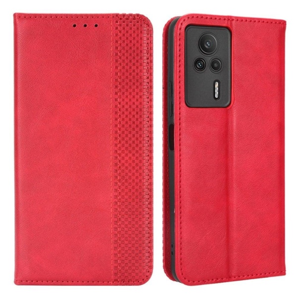 Bofink Vintage läder Xiaomi Redmi K60E fodral - Röd Röd