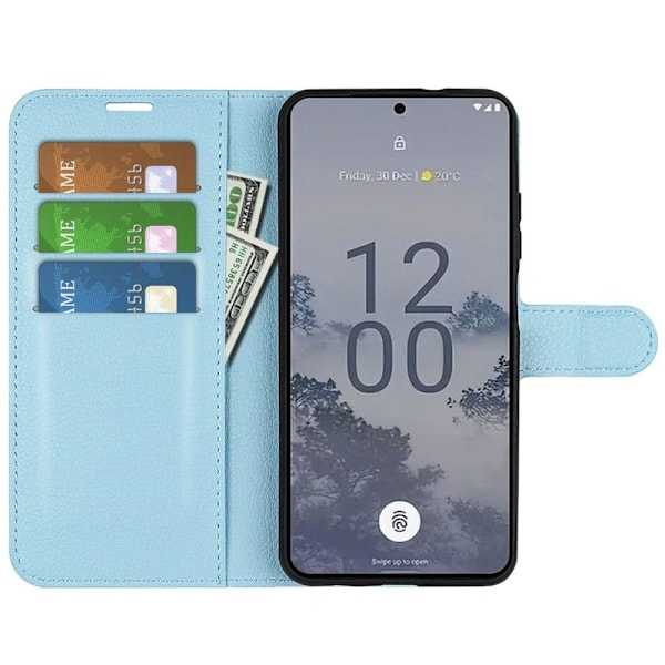 Klassisk Nokia X30 Flip Etui - Blå Blue