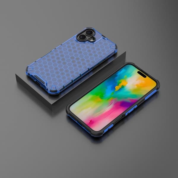 Bofink Honeycomb iPhone 16 deksel - Blå Blue