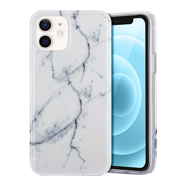 Marmor etui til iPhone 12 Mini - Hvid White