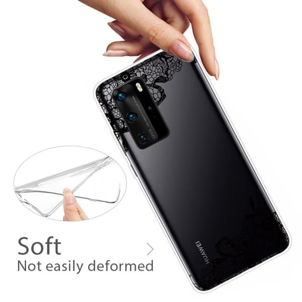 Deco Huawei P40 deksel - Blondeblomst Black
