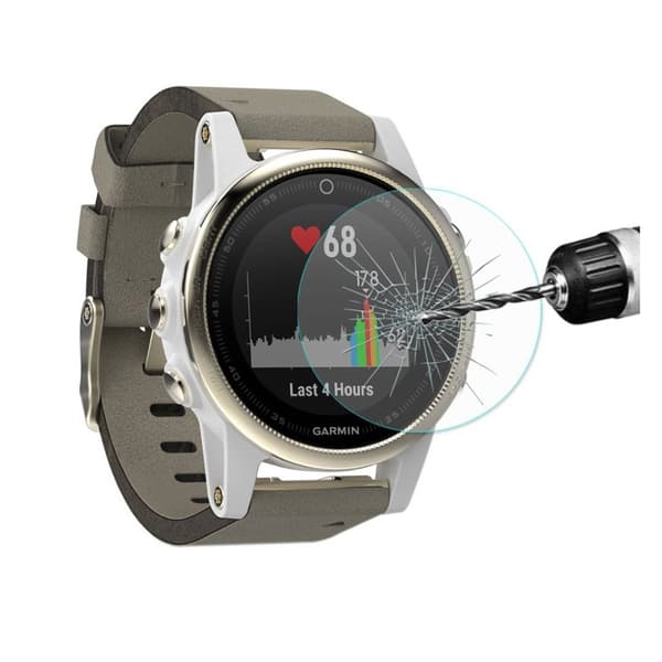 HAT PRINCE Garmin Fenix 5S mallille laadukas temperoitu näytön lasisuoja Silver grey