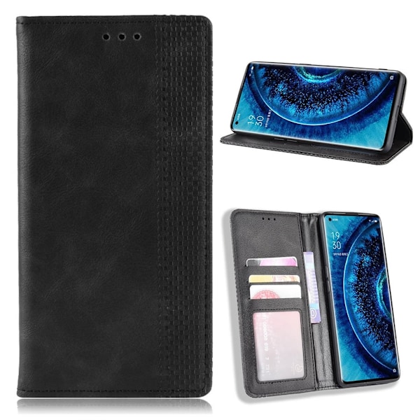 Bofink Vintage Oppo Find X2 Pro Etui - Sort Black