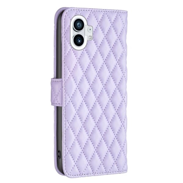 Rombemønster, matt flip-deksel for Nothing Phone (1) - Lilla Purple