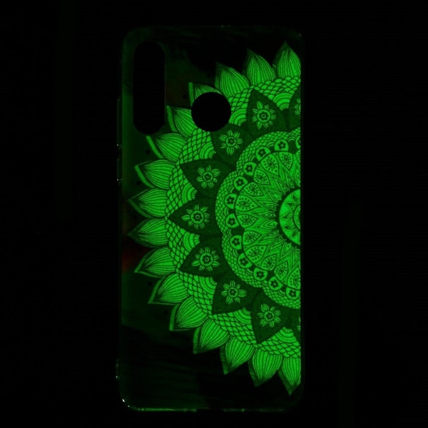 Huawei P30 Lite lysende nat etui - Blomster Mønster Multicolor