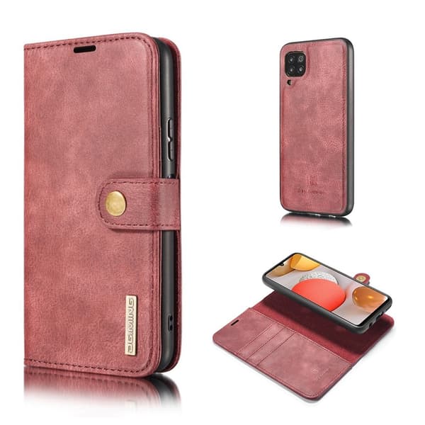 DG.MING Samsung Galaxy A42 5G 2-in-1 pung etui - rød Red