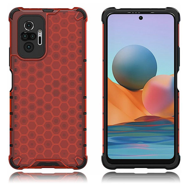 Bofink Honeycomb Xiaomi Redmi Note 10 Pro Etui - Rød Red