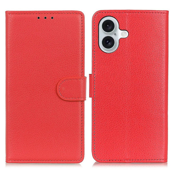 Klassisk iPhone 16 Plus flip etui - Rød Red