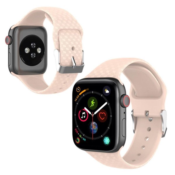 Apple Watch Series 5 44mm 3D Rhinsten silikone Urrem - Lyserød Pink