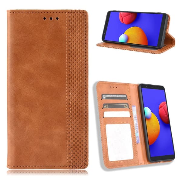 Bofink Vintage Samsung Galaxy M01 Core / A01 Core Lær Etui - Brun Brown