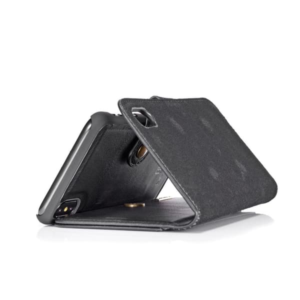 DG.Ming iPhone Xs Max 2-in-1 Lompakko Suojakotelo - Musta Black