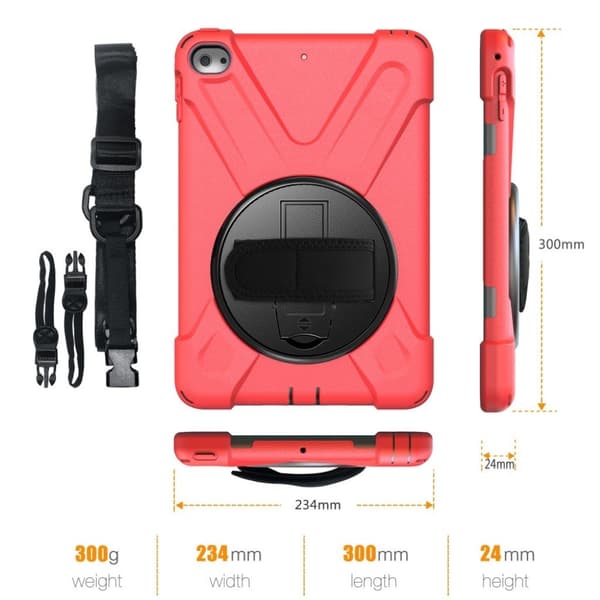 iPad Mini (2019) X-Shape Silikon Veske - Rød Red