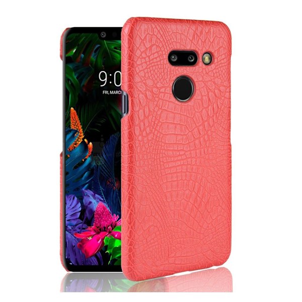 LG G8 ThinQ krokodil läderfodral - Röd Röd