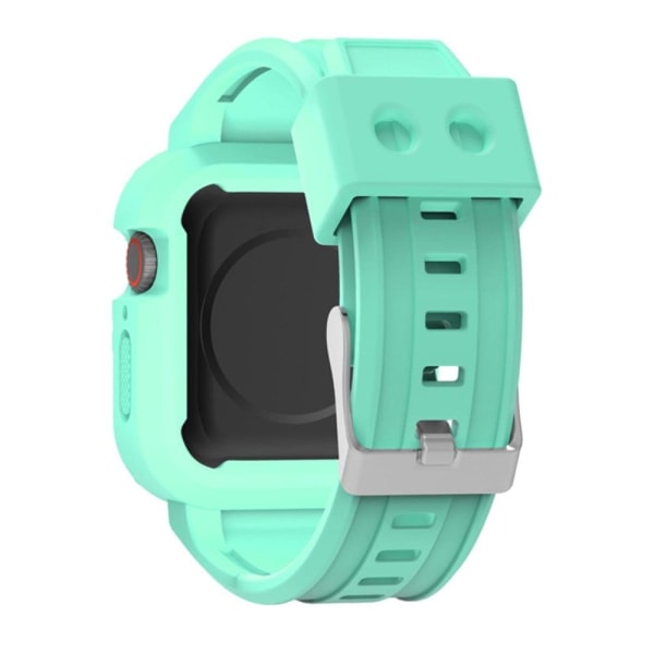 Apple Watch Series 8 (41mm) armour style silikone urrem og cover - Grøn Green