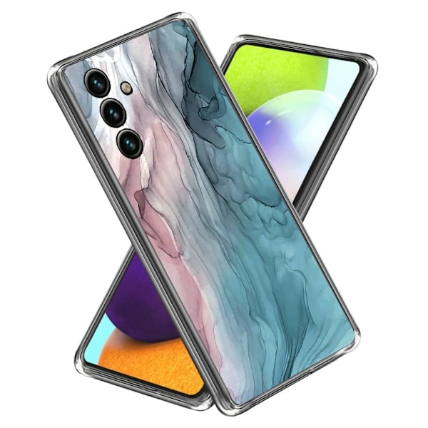 Marmordesign Oppo A15 deksel - Style H Blue