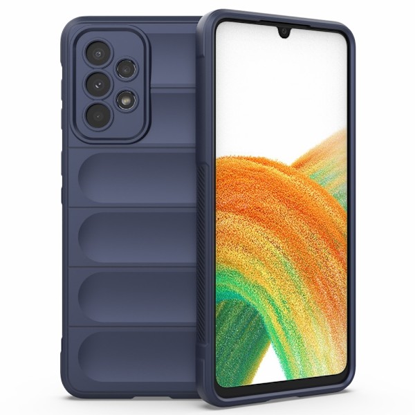 Mjukt greppformat Samsung Galaxy A33 5G skal - Blå Blå