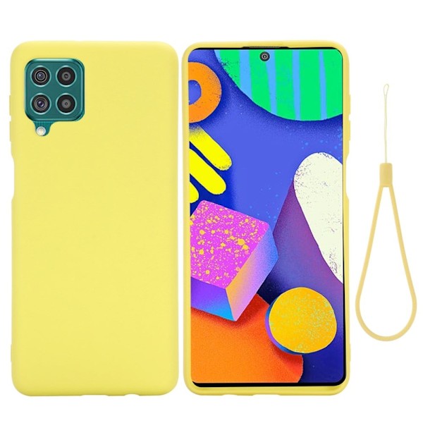 Matt Samsung Galaxy M62 / Samsung Galaxy F62 skal av flytande silikon - Gul Gul