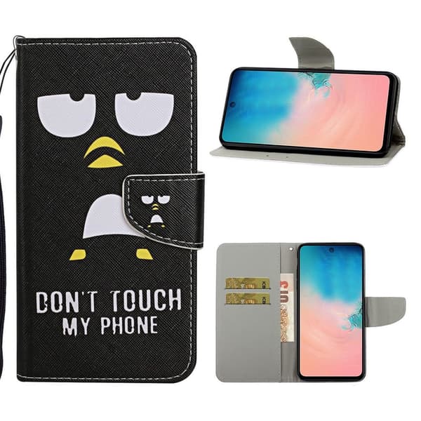 Wonderland Samsung Galaxy Note 20 Flip Etui - Don't Touch My Phone Black