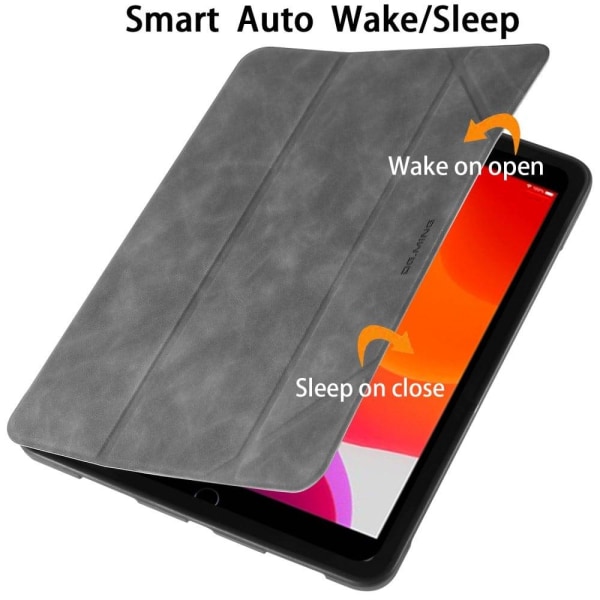 DG.MING See Series Etui Auto Wake & Sleep Læderskal iPad 10.2 (2 Silver grey