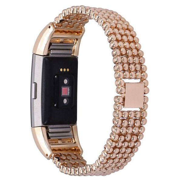 Fitbit Charge 2 klockarmband i hållbar legering - Roséguld Rosa