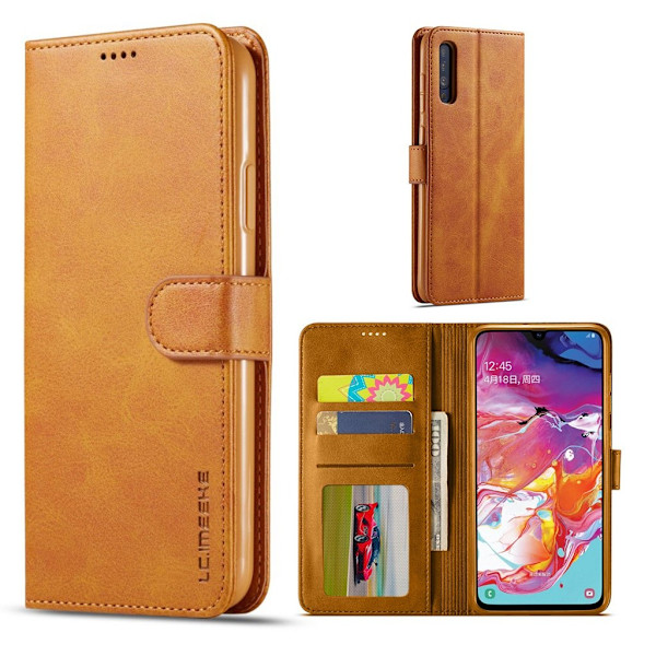 LC.IMEEKE Samsung Galaxy A50 Flip kotelot - Ruskea Brown