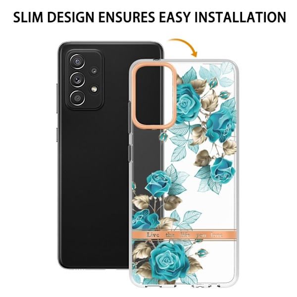 Erittäin ohut ja kestävä pehmeä kansi Samsung Galaxy A52s 5G / A52 5G / A52 - Sininen Ruusu Blue
