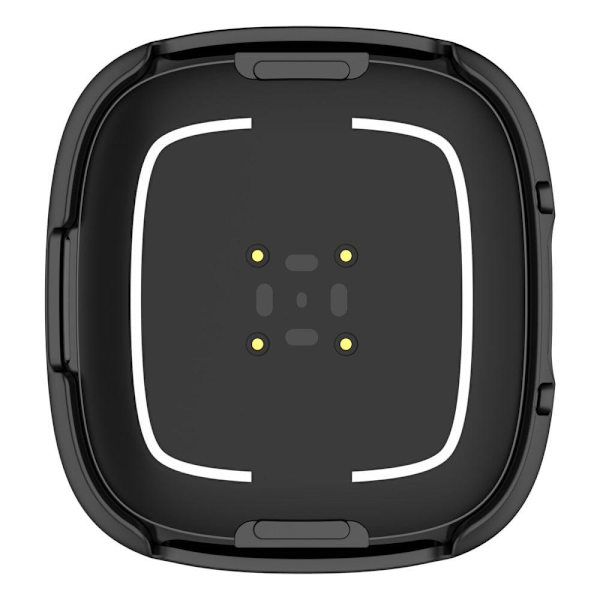 Fitbit Sense 2 / Versa 4 cover with tempered glass - Black Svart