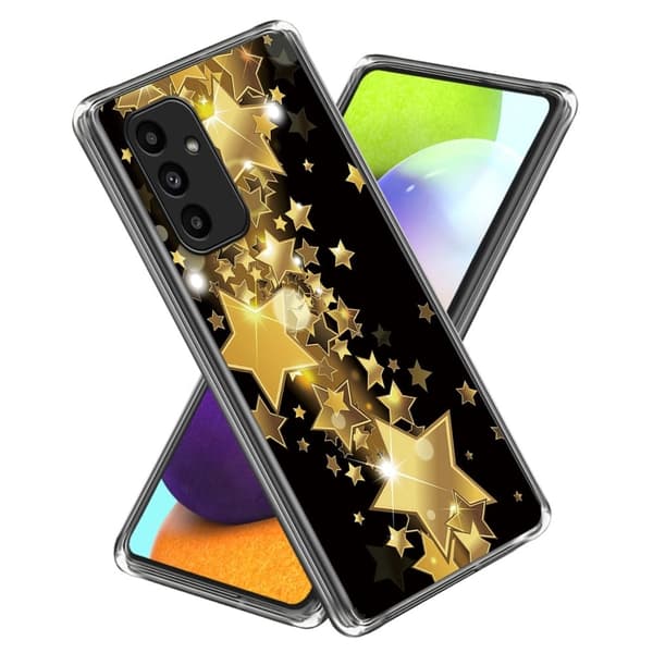 Deco Samsung Galaxy A15 skal - Gyllene Stjärnor Guld