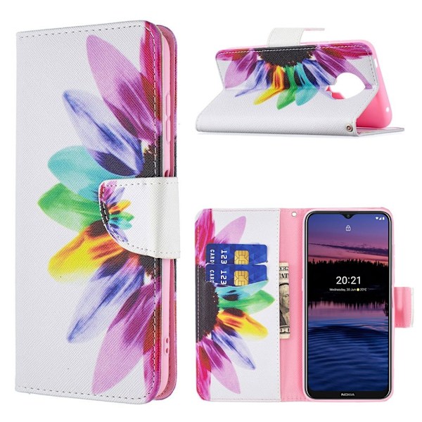 Wonderland Nokia G20 Flip etui - Farverig kronblade Multicolor