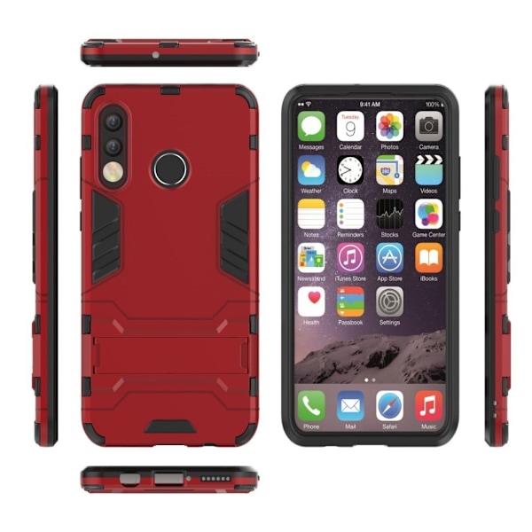 Huawei P30 Lite hybrid kickstand etui - Rød Red